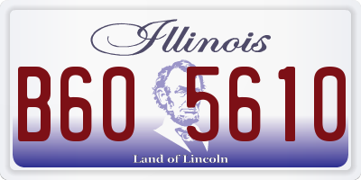 IL license plate B605610