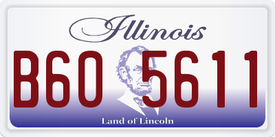 IL license plate B605611