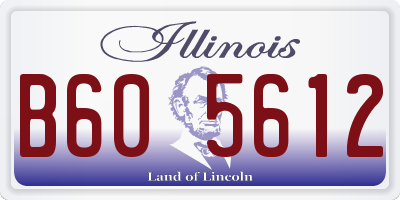IL license plate B605612