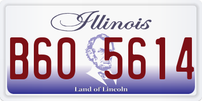 IL license plate B605614