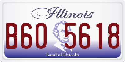 IL license plate B605618