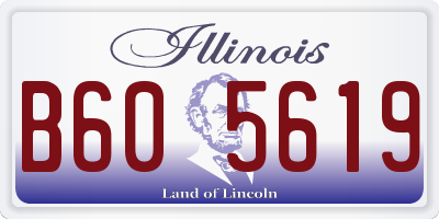 IL license plate B605619