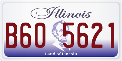 IL license plate B605621