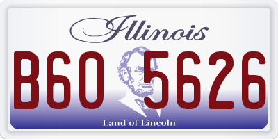 IL license plate B605626