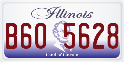 IL license plate B605628