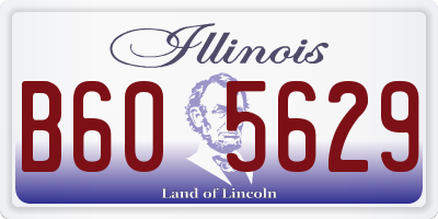 IL license plate B605629