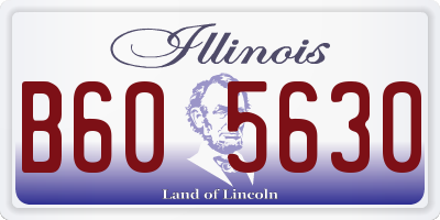 IL license plate B605630