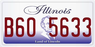 IL license plate B605633