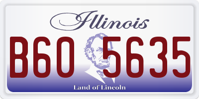 IL license plate B605635