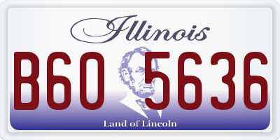 IL license plate B605636