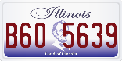 IL license plate B605639