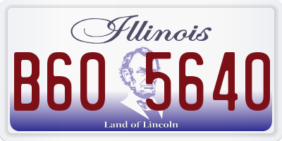 IL license plate B605640