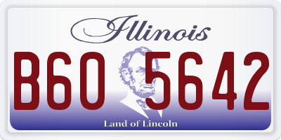 IL license plate B605642