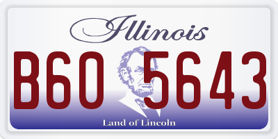 IL license plate B605643