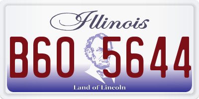 IL license plate B605644