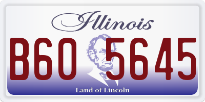 IL license plate B605645