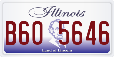 IL license plate B605646