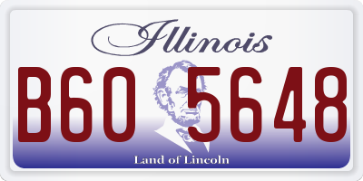 IL license plate B605648