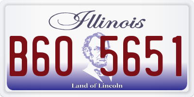 IL license plate B605651