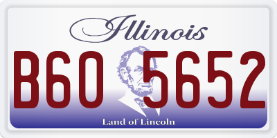IL license plate B605652