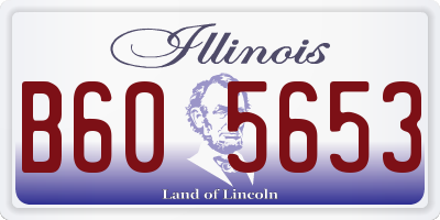 IL license plate B605653