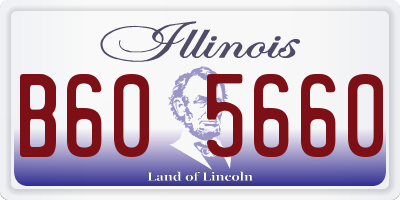 IL license plate B605660