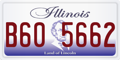 IL license plate B605662