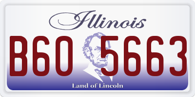 IL license plate B605663