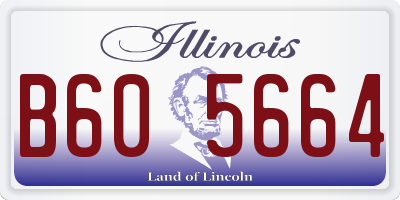 IL license plate B605664