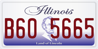 IL license plate B605665