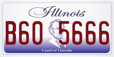 IL license plate B605666