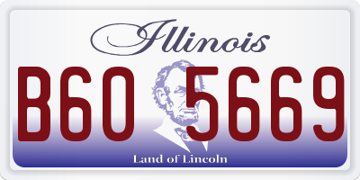 IL license plate B605669