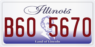 IL license plate B605670