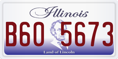 IL license plate B605673