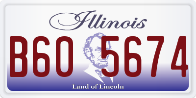 IL license plate B605674