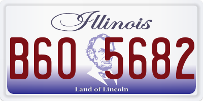 IL license plate B605682