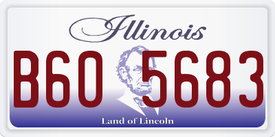 IL license plate B605683