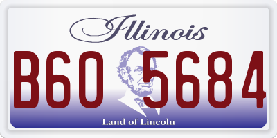 IL license plate B605684