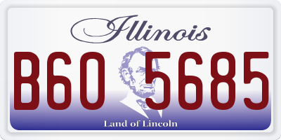 IL license plate B605685