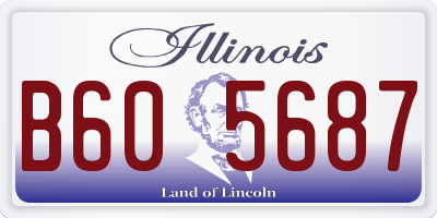 IL license plate B605687