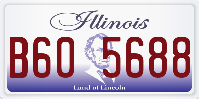 IL license plate B605688