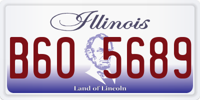 IL license plate B605689