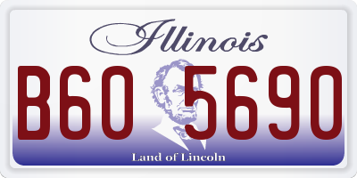 IL license plate B605690