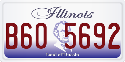 IL license plate B605692
