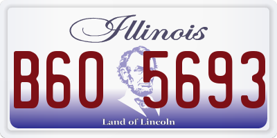 IL license plate B605693
