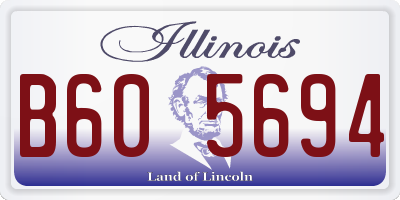 IL license plate B605694