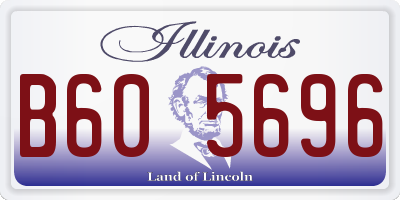 IL license plate B605696