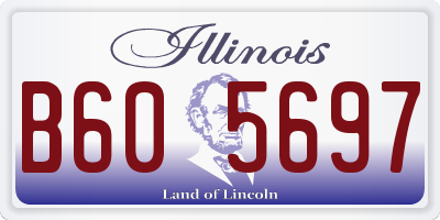 IL license plate B605697