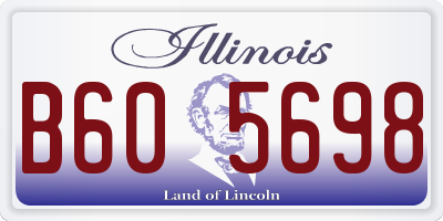IL license plate B605698