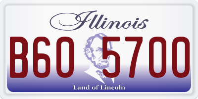 IL license plate B605700